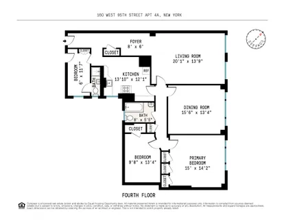$1,765,000 | 160 West 95th Street, Unit 4A | Upper West Side