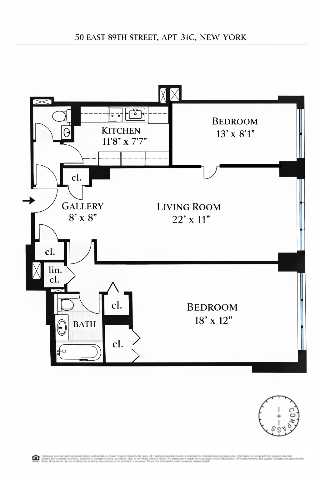 50 East 89th Street, Unit 31C Manhattan, NY 10128 - Photo 18 of 18 a picture of a black and white photo