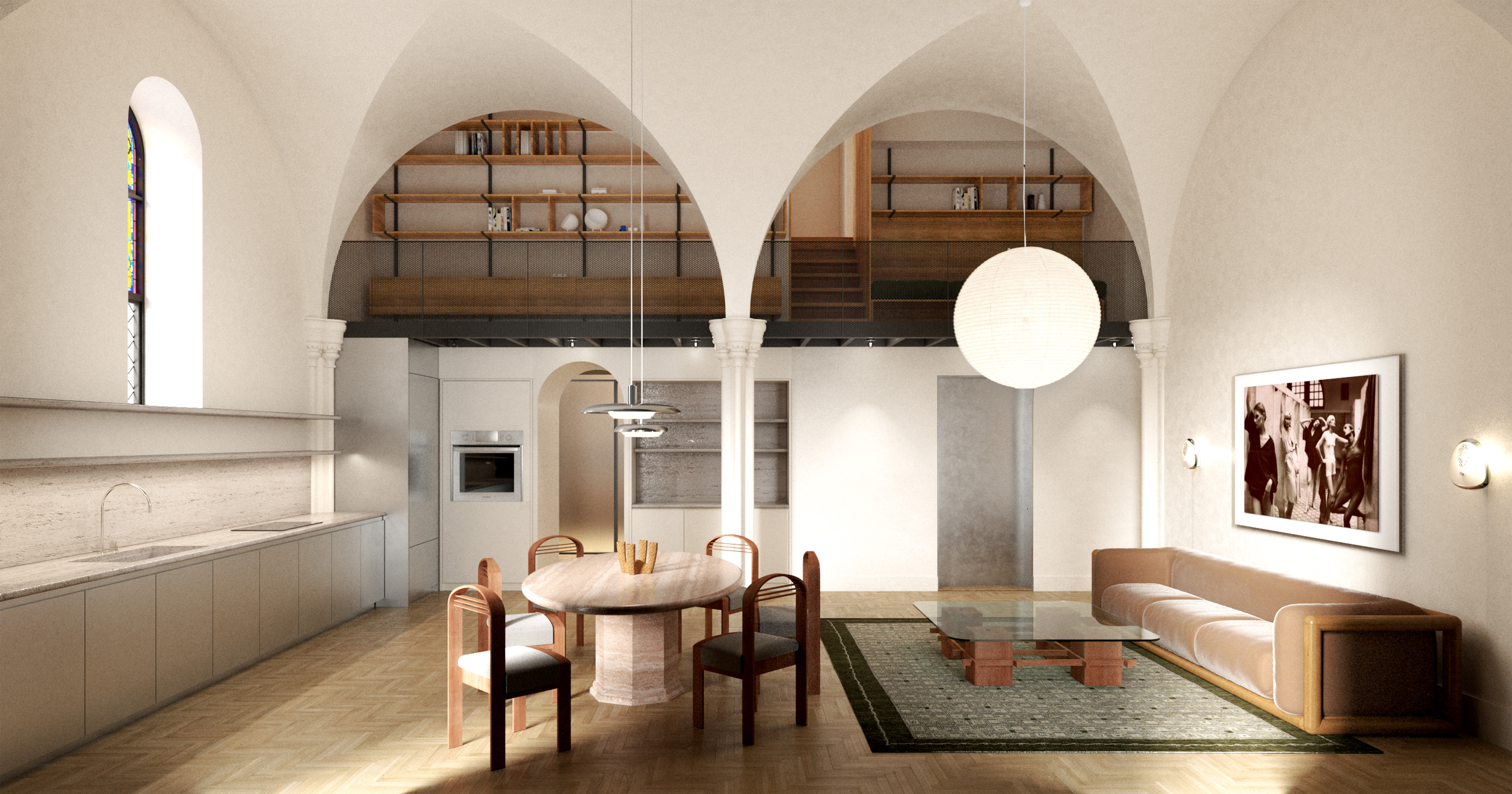 401 Hicks Street, Unit A3A Brooklyn, NY 11201 - Photo 4 of 22 a view of a dining room with furniture and wooden floor