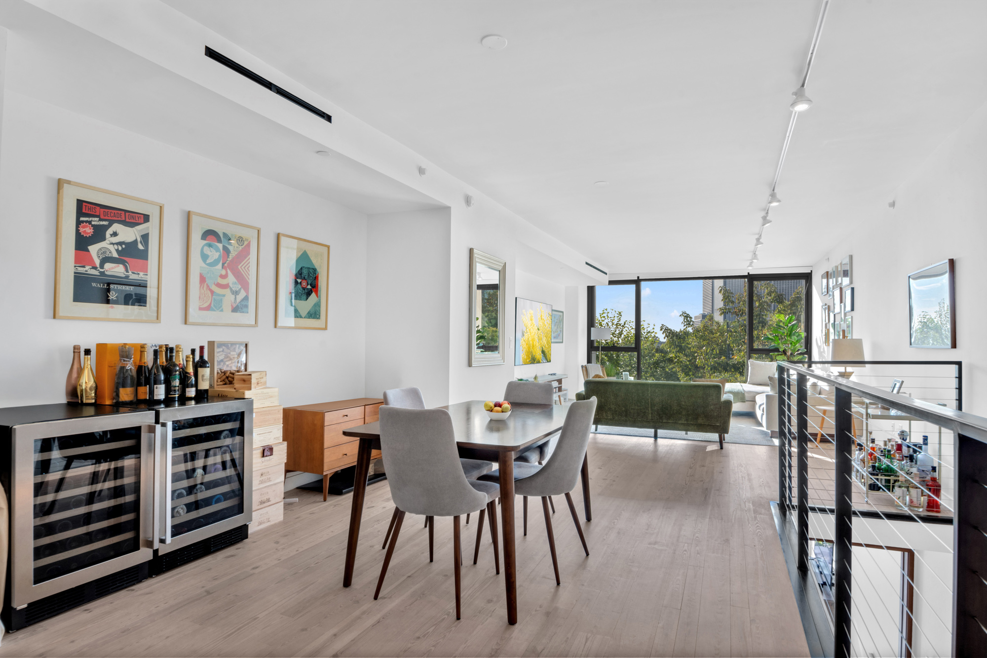 90 Furman Street, Unit N405 Brooklyn, NY 11201 - Photo 3 of 36 a view of a dining room with furniture window and outside view