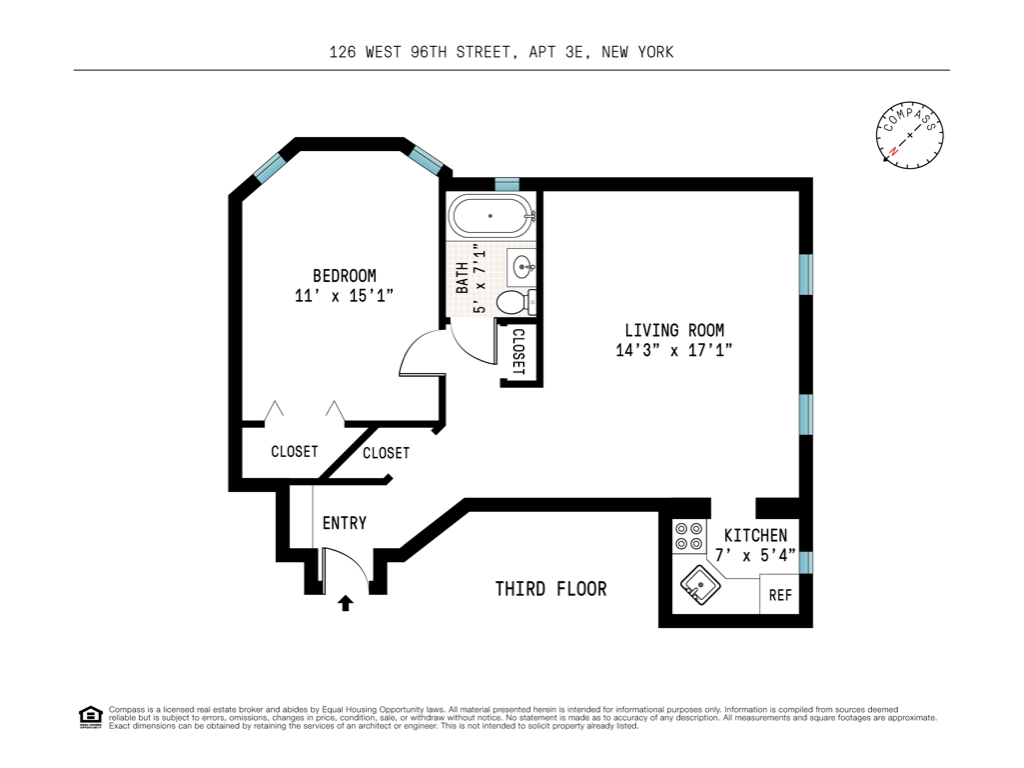126 West 96th Street, Unit 3E Manhattan, NY 10025 - Photo 9 of 9 a picture of a rug with a white wall