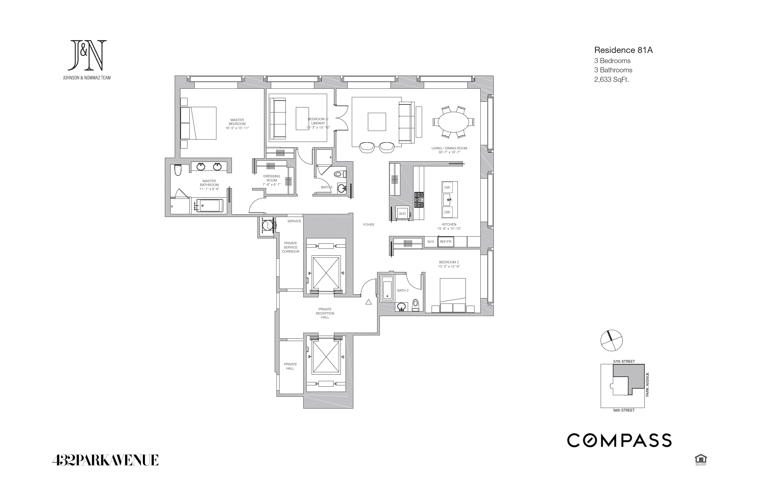 432 Park Avenue, Unit 81A Manhattan, NY 10022 - Photo 12 of 12 a picture of a floor plan