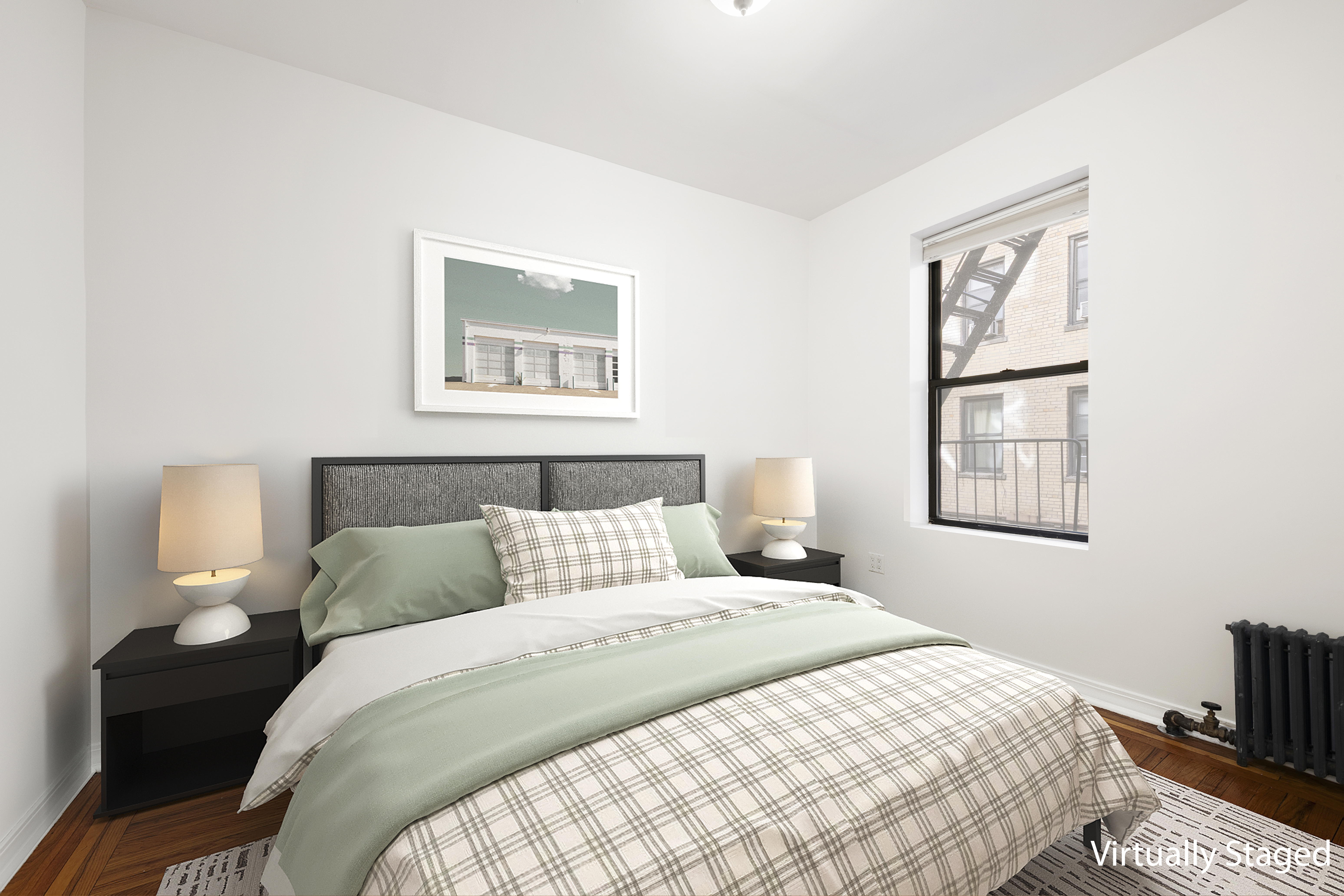 67 Morton Street, Unit 2A Manhattan, NY 10014 - Photo 6 of 10 a bedroom with a large bed and a window