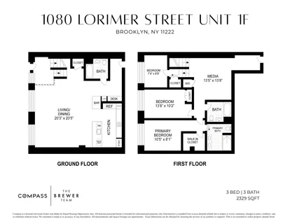 $2,850,000 | 1080 Lorimer Street, Unit 1F | Greenpoint