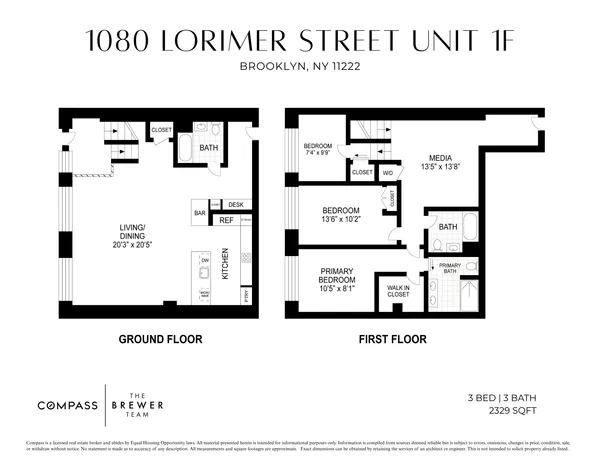$2,850,000 | 1080 Lorimer Street, Unit 1F | Greenpoint