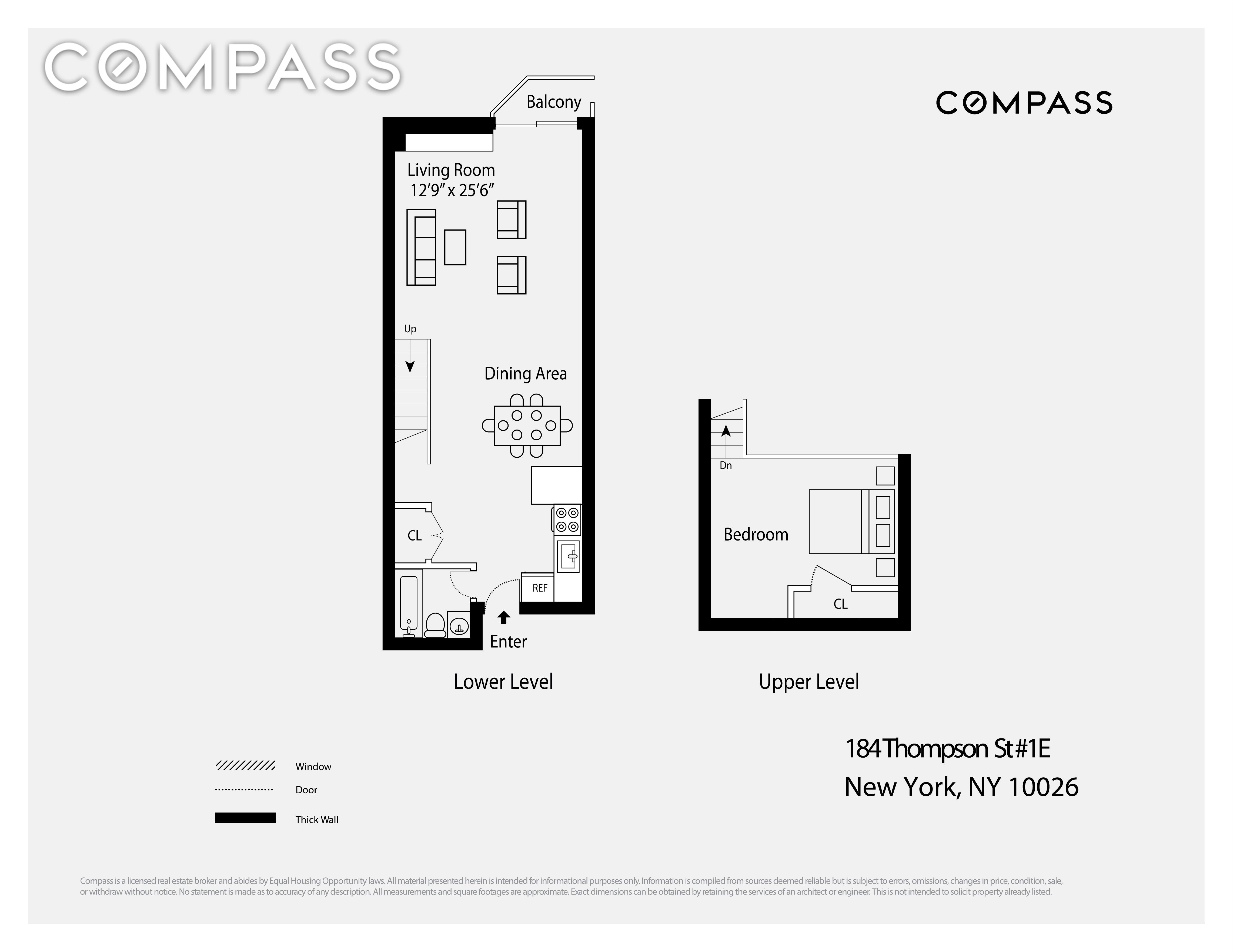 184 Thompson Street, Unit 1E Manhattan, NY 10012 - Photo 8 of 8 a picture of a floor plan