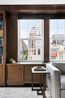 a view of a kitchen area with furniture and window