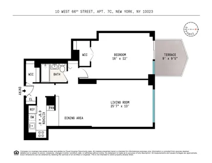 $995,000 | 10 West 66th Street, Unit 7C | Upper West Side