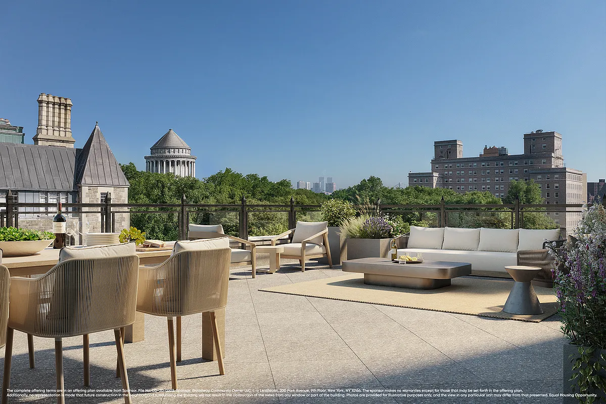 100 Claremont Avenue, Unit 29D Manhattan, NY 10027 - Photo 7 of 9 a view of terrace with seating space and barbeque oven