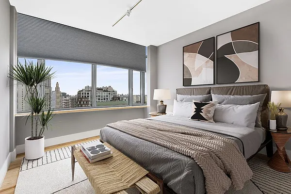 110 Livingston Street, Unit 17K Brooklyn, NY 11201 - Photo 6 of 11 a bedroom with a bed and window