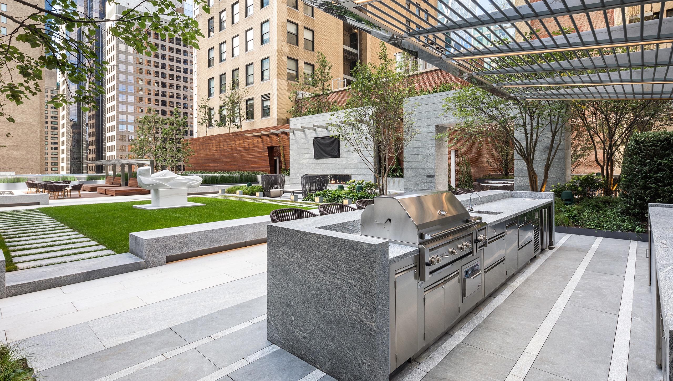 217 West 57th Street, Unit 60W Manhattan, NY 10019 - Photo 23 of 27 a view of yard with outdoor seating