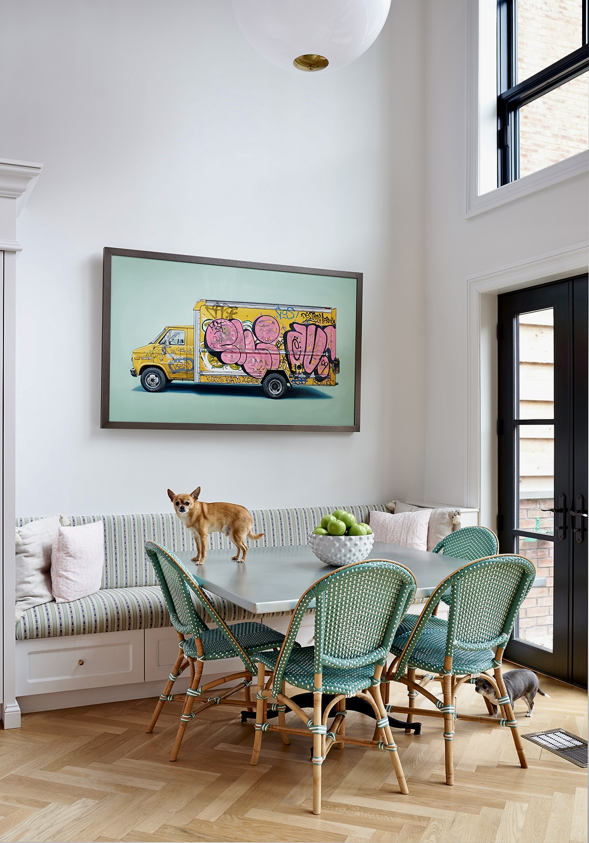 435 Clinton Avenue Brooklyn, NY 11238 - Photo 9 of 27 a view of a dining room with furniture a rug and wooden floor
