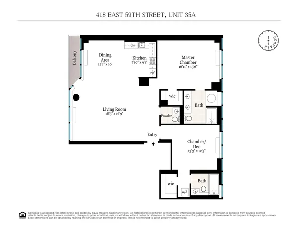 $1,595,000 | 418 East 59th Street, Unit 35A | Sutton Place