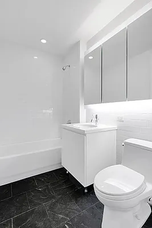 189 Schermerhorn Street, Unit PHC Brooklyn, NY 11201 - Photo 12 of 19 a bathroom with a sink a toilet and vanity