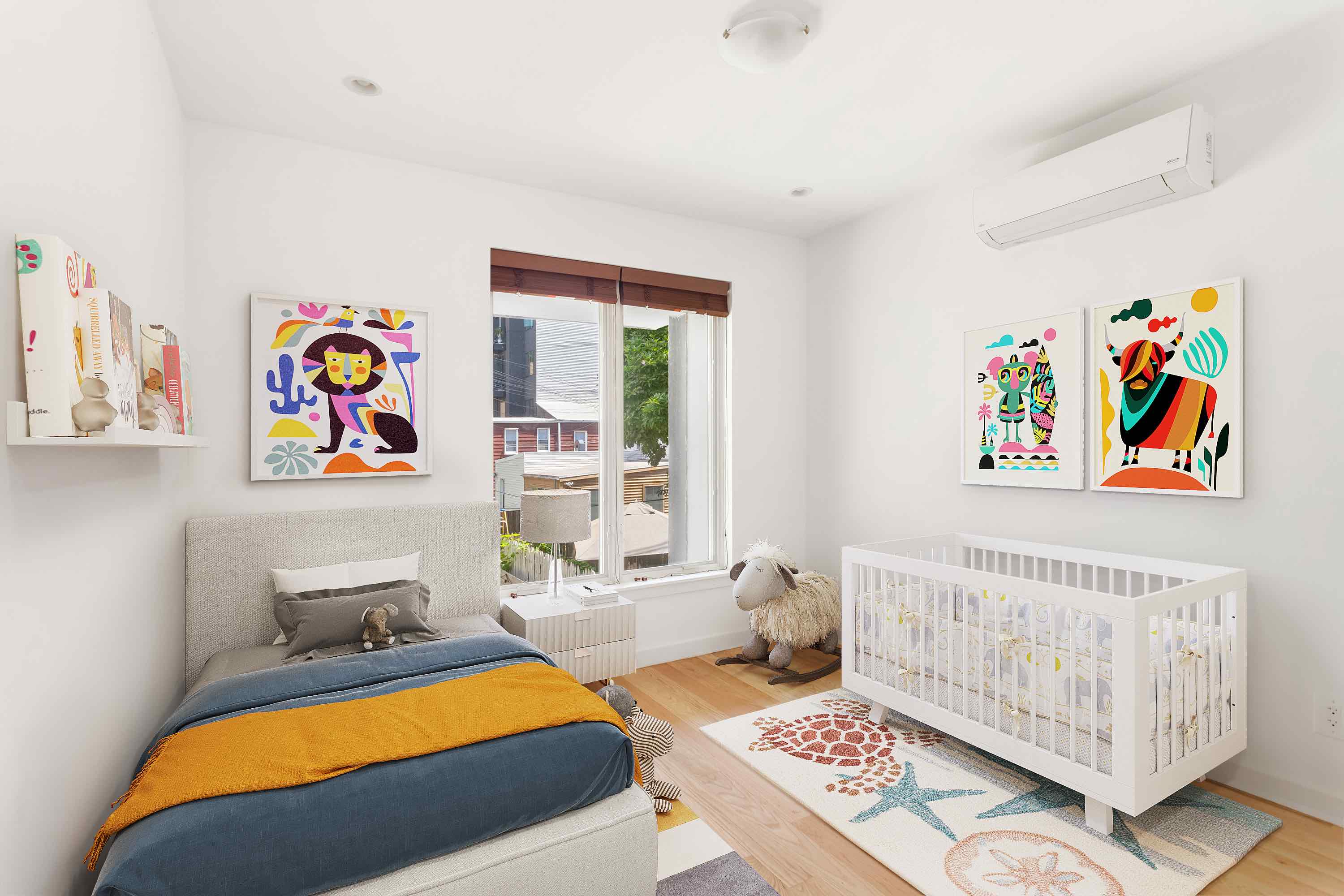 320 Humboldt Street, Unit 2 Brooklyn, NY 11211 - Photo 6 of 10 a bedroom with a bed and a couch