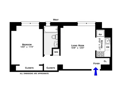 $599,000 | 250 West 103rd Street, Unit 9F | Upper West Side