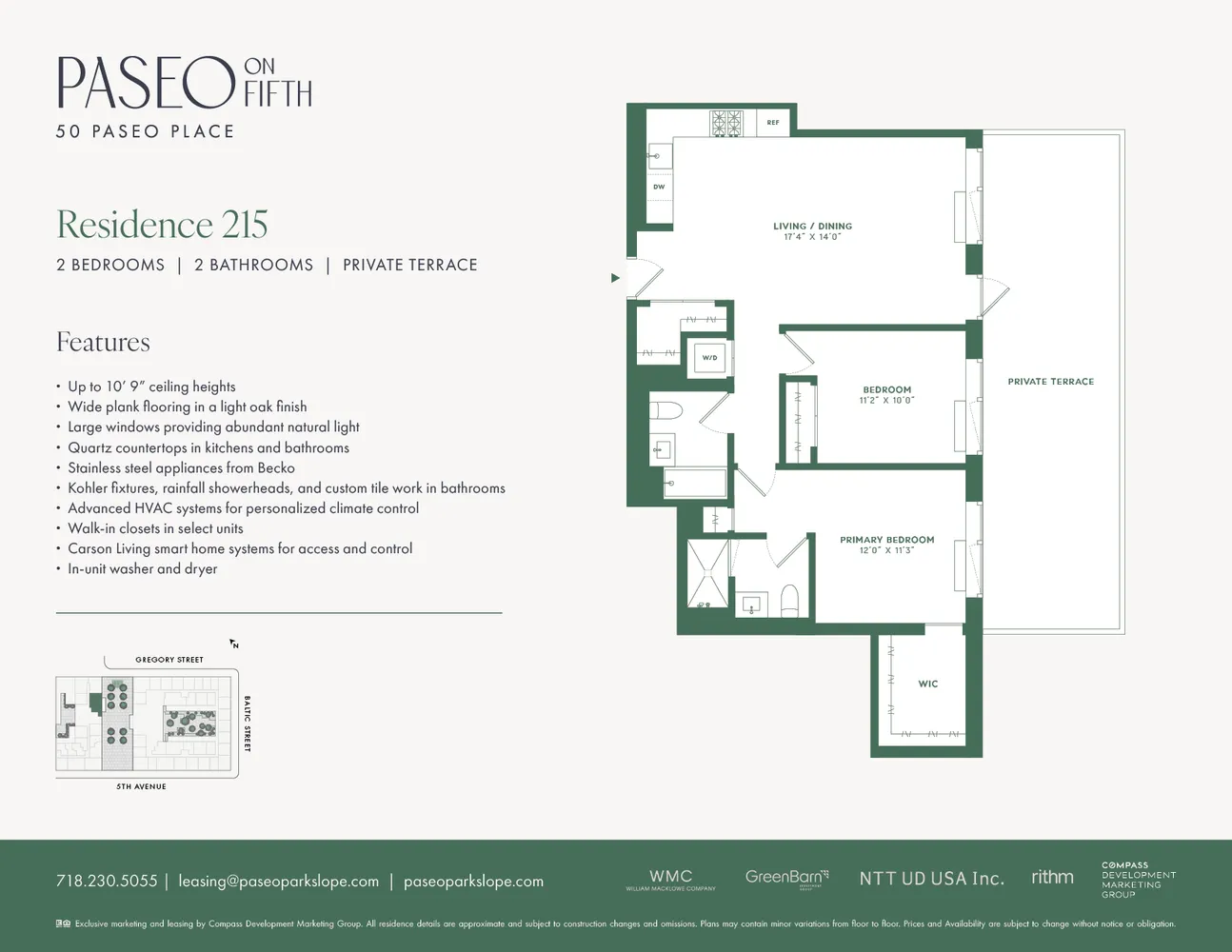 $9,500 | 50 Paseo Place, Unit 215 | Park Slope