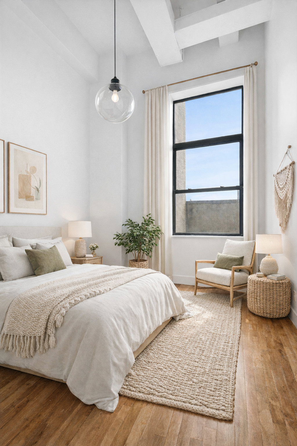 180 Bainbridge Street, Unit 304 Brooklyn, NY 11233 - Photo 2 of 21 a bedroom with a large bed and a window