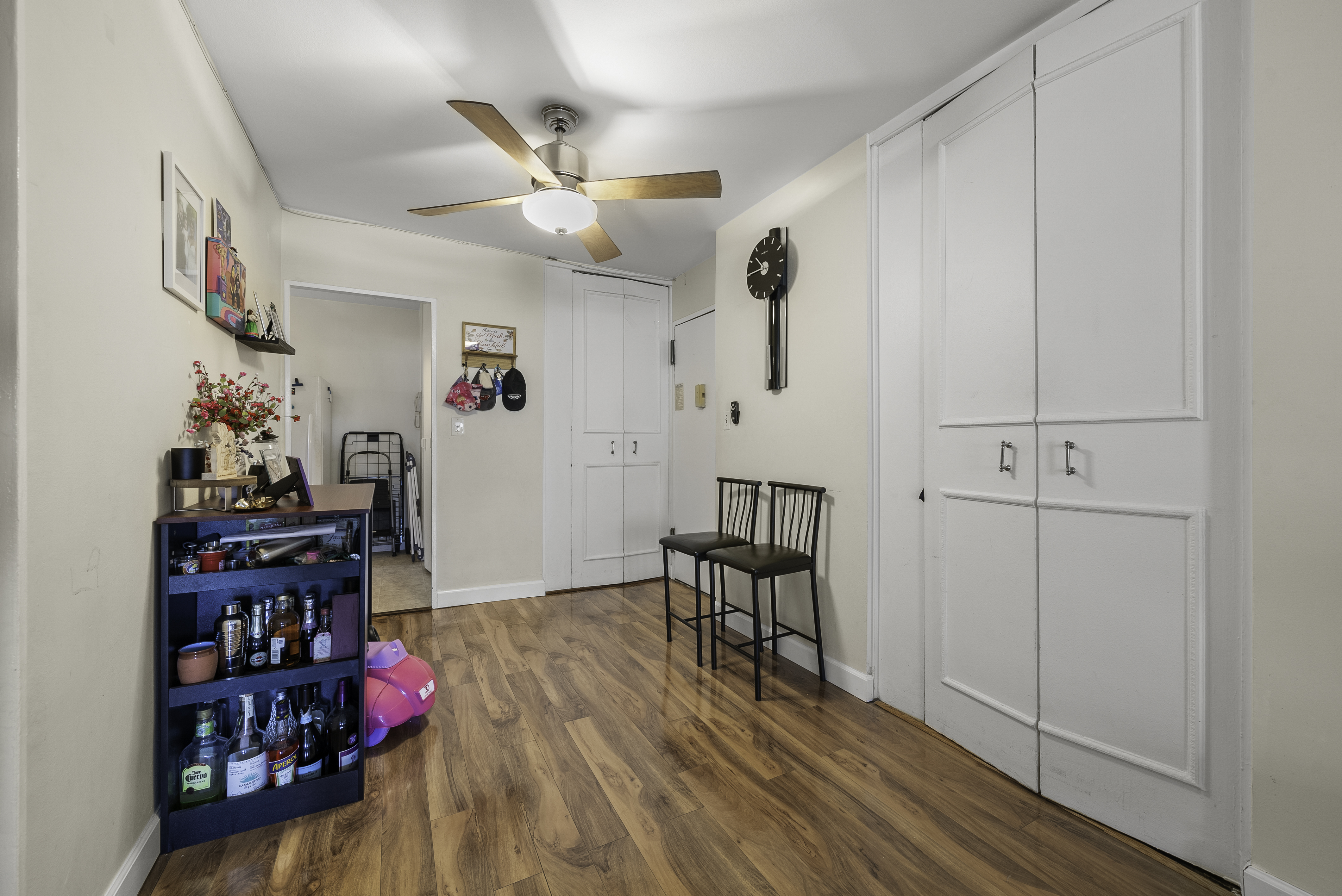 1020 Grand Concourse, Unit 5G Bronx, NY 10451 - Photo 2 of 11 a view of a workspace with furniture and wooden floor