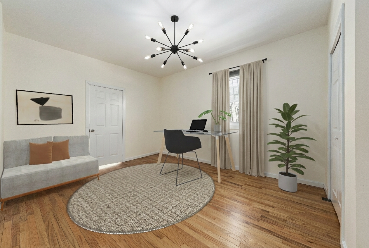 1218 Saint Marks Avenue Brooklyn, NY 11213 - Photo 20 of 42 a living room with furniture and a wooden floor