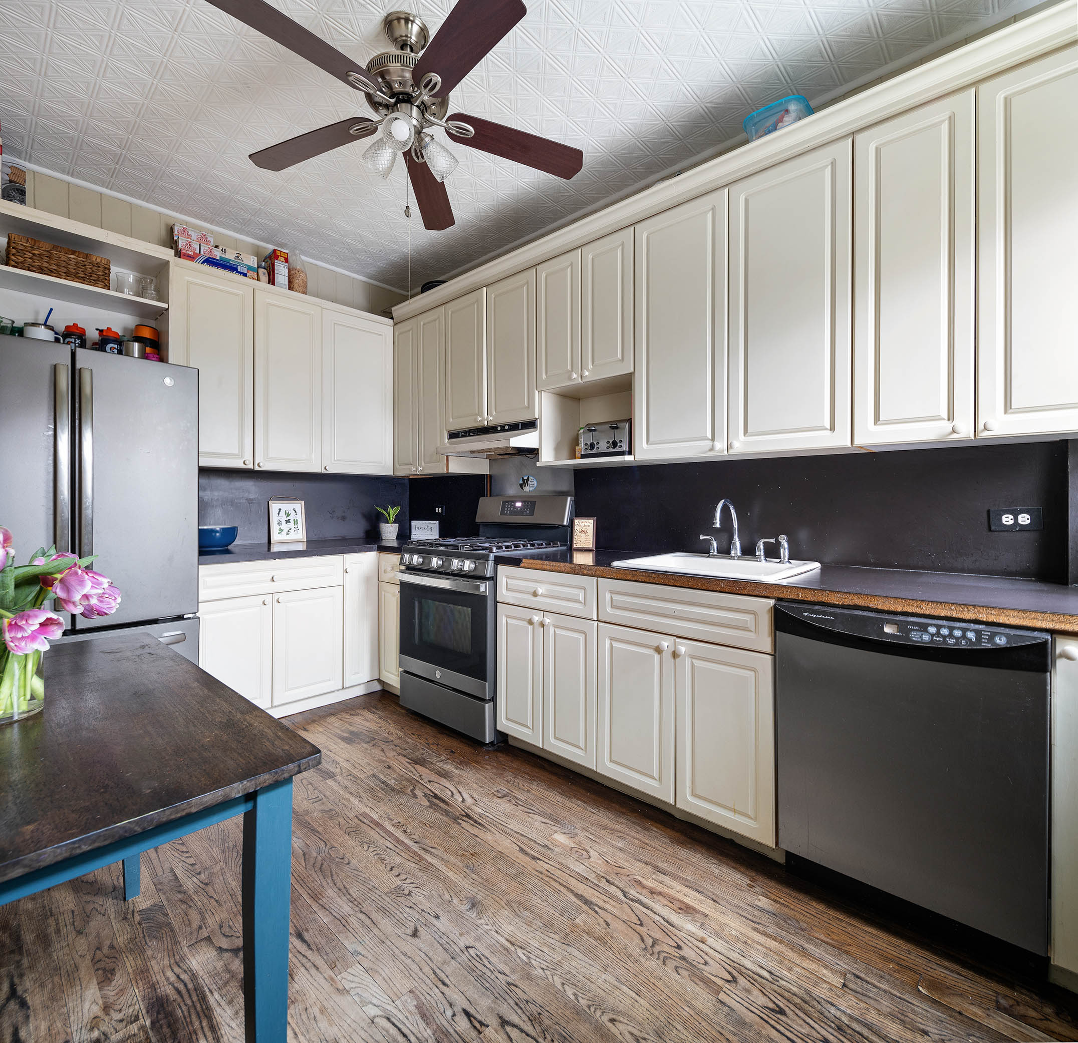 267 Marlborough Road Brooklyn, NY 11226 - Photo 13 of 14 a kitchen with granite countertop a sink stainless steel appliances and cabinets