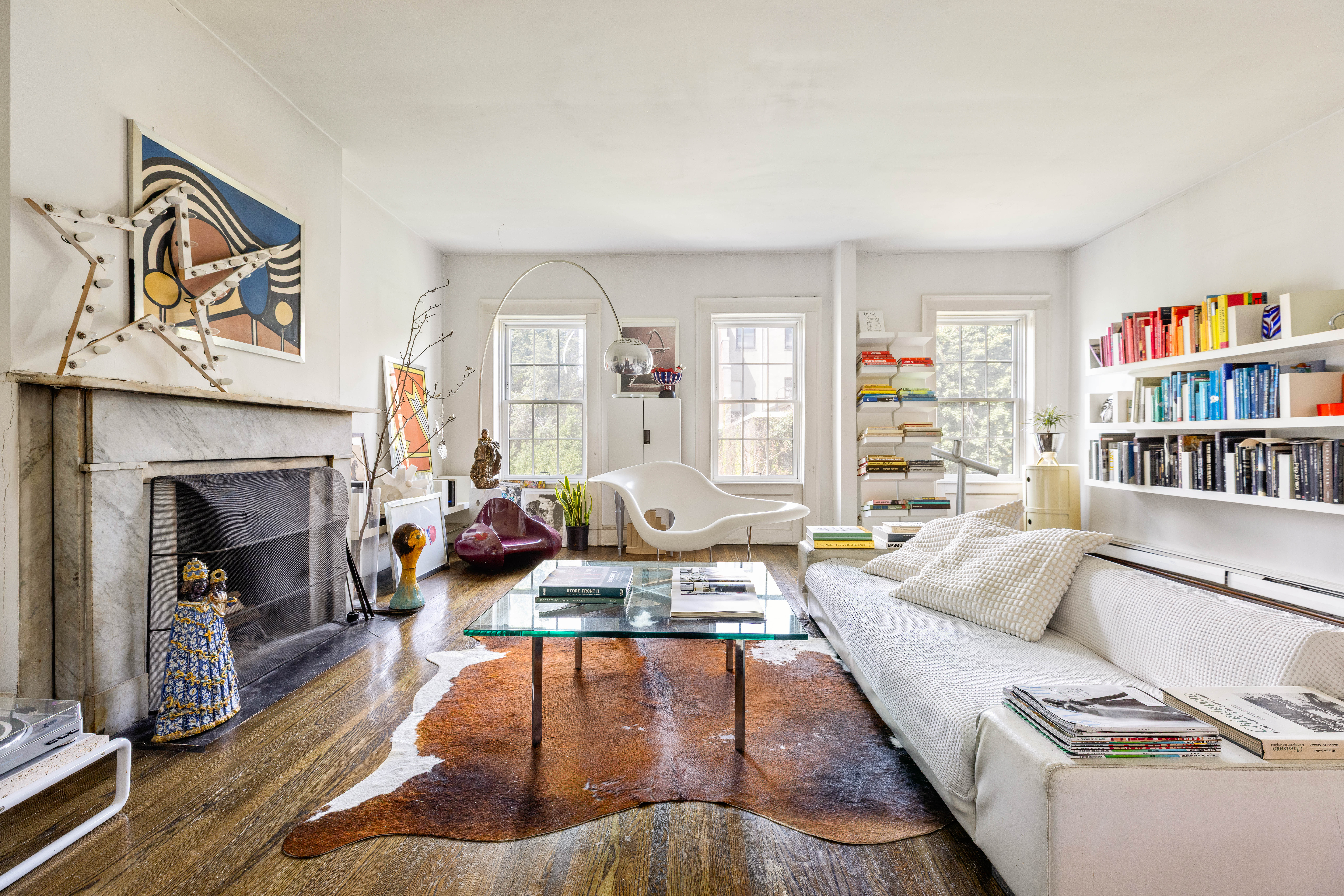 294 Hicks Street, Unit 2 Brooklyn, NY 11201 - Photo 1 of 14 a living room with furniture and a fireplace