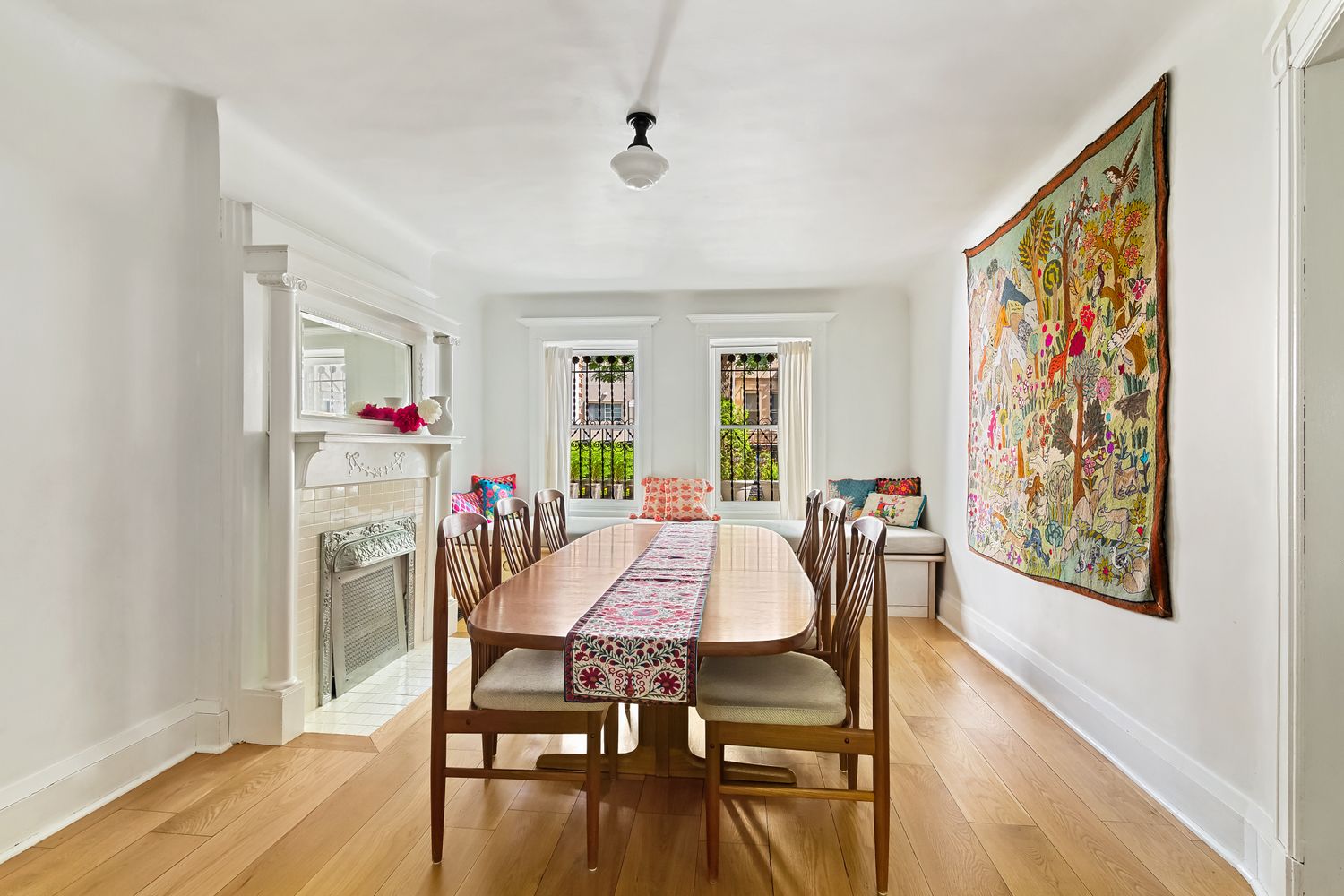 856 St Johns Place Brooklyn, NY 11216 - Photo 6 of 14 a view of a dining room with furniture and wooden floor