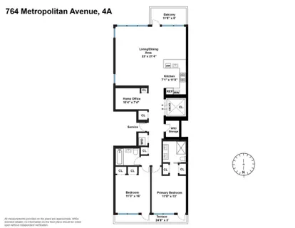 $1,795,000 | 764 Metropolitan Avenue, Unit 4A | Williamsburg
