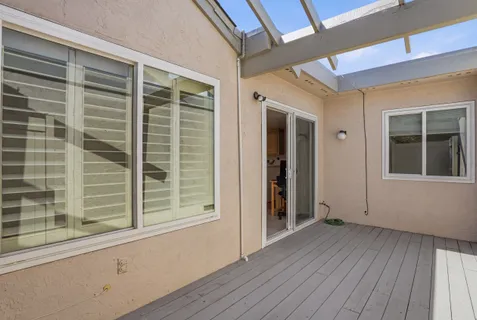 a view of a house with a deck