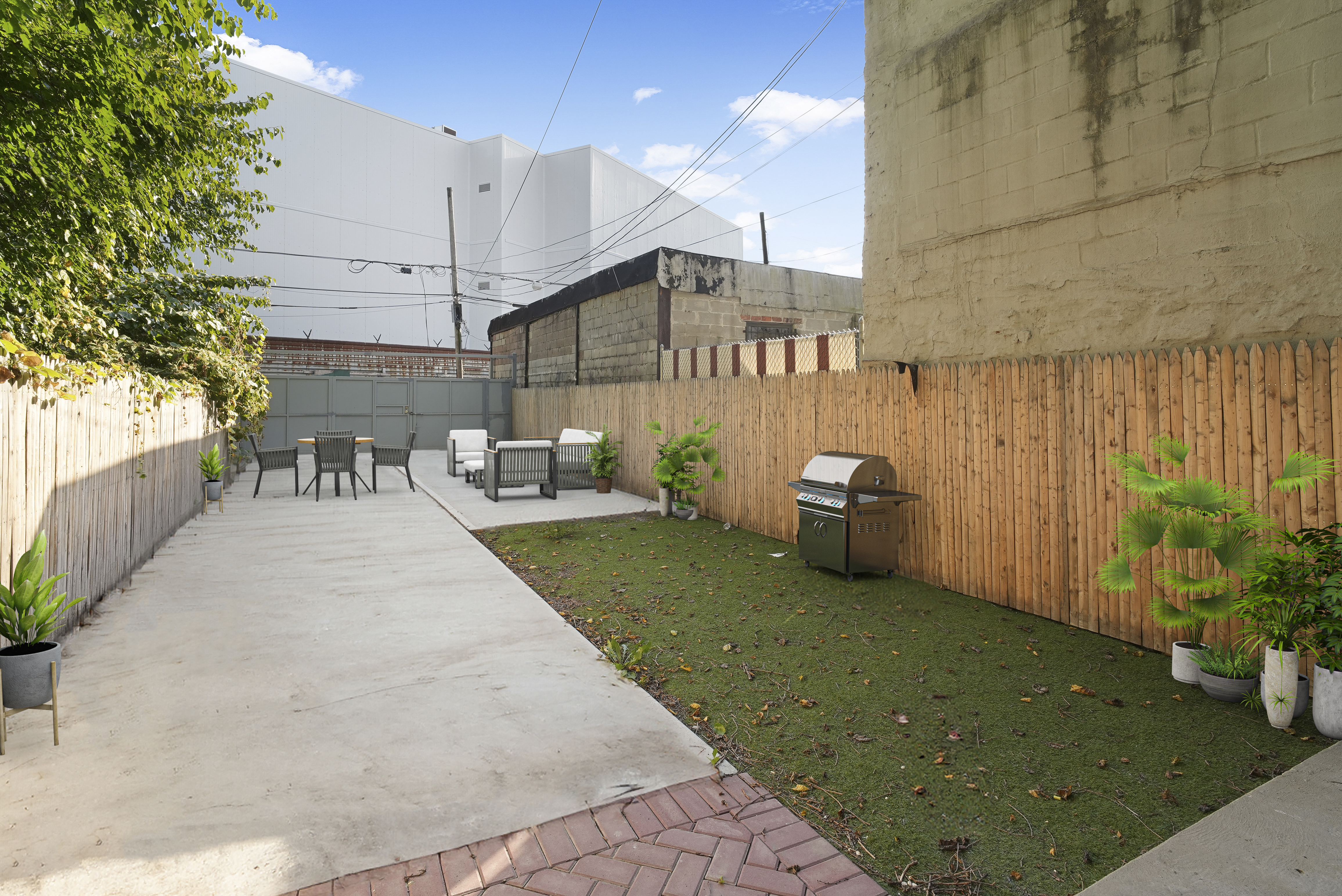 1390 Eastern Parkway Brooklyn, NY 11233 - Photo 18 of 19 a view of a patio with table and chairs potted plants