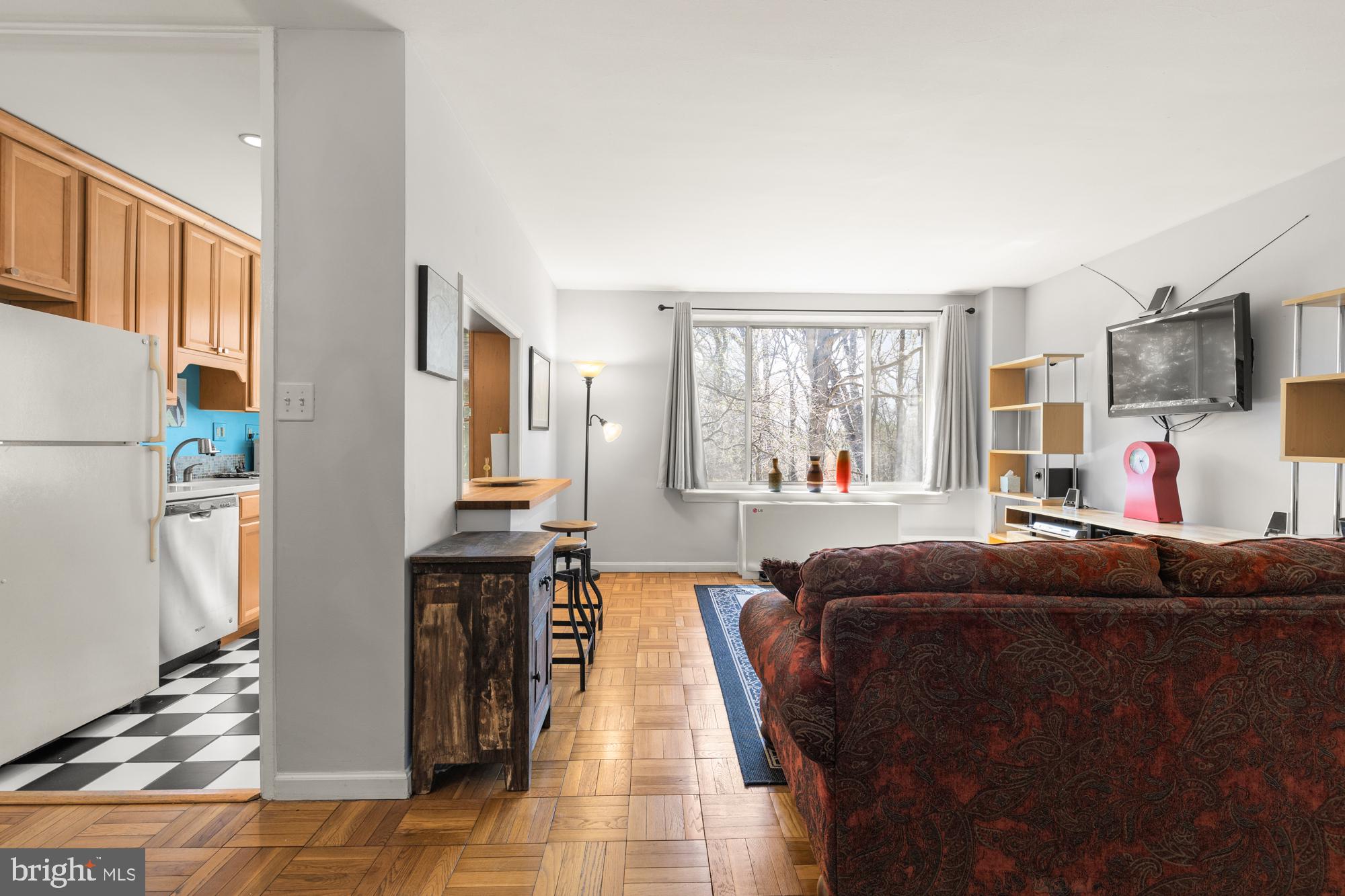 4100 W Street Northwest, Unit 314 Washington, DC 20007 - Photo 4 of 28 a living room with furniture and a fireplace