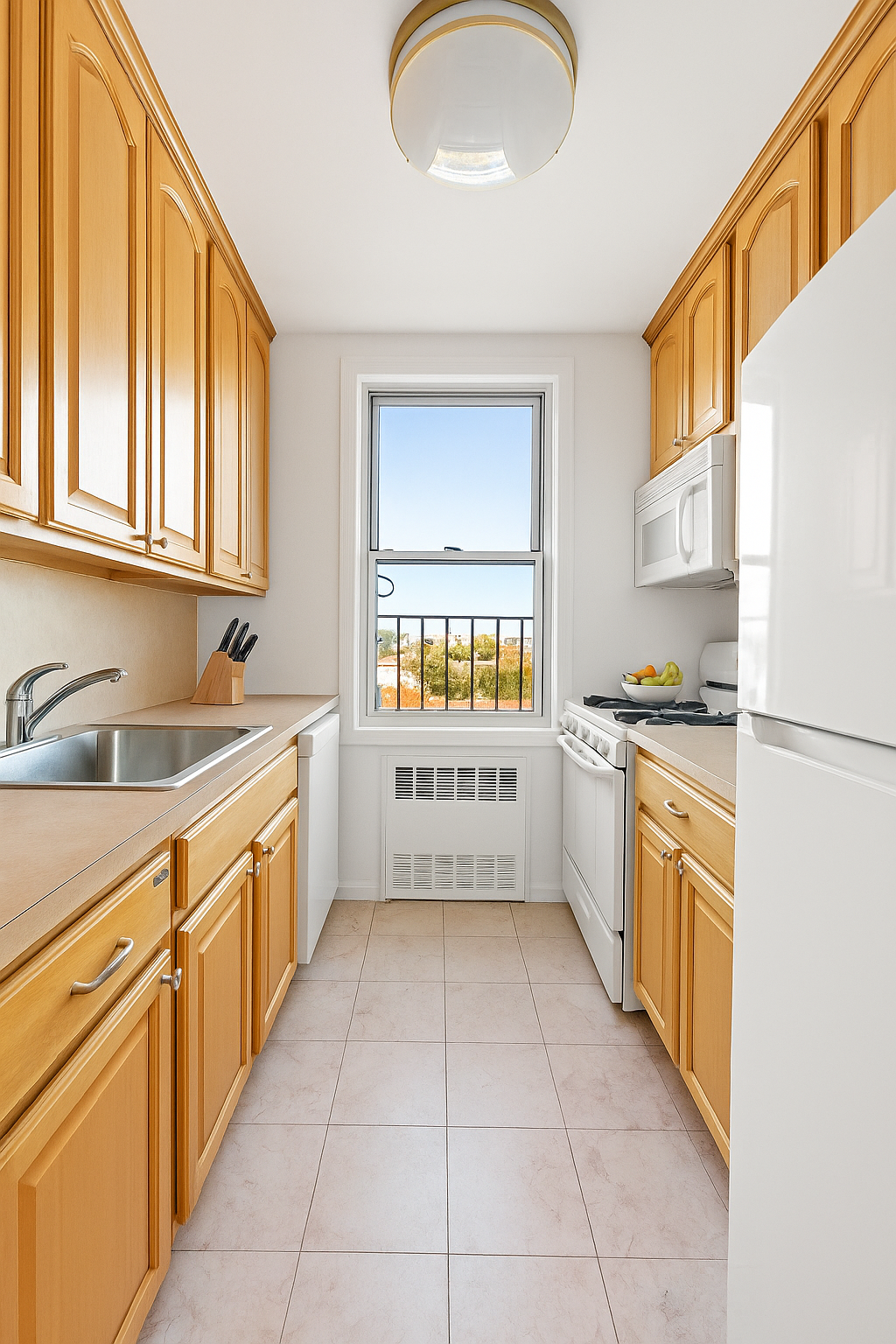 770 Ocean Parkway, Unit 6F Brooklyn, NY 11230 - Photo 9 of 17 a kitchen with stainless steel appliances granite countertop a stove a sink and a refrigerator