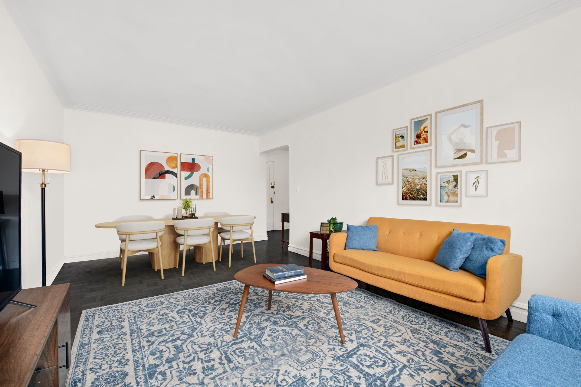 720 Fort Washington Avenue, Unit 6D Manhattan, NY 10040 - Photo 2 of 7 a living room with furniture and a rug
