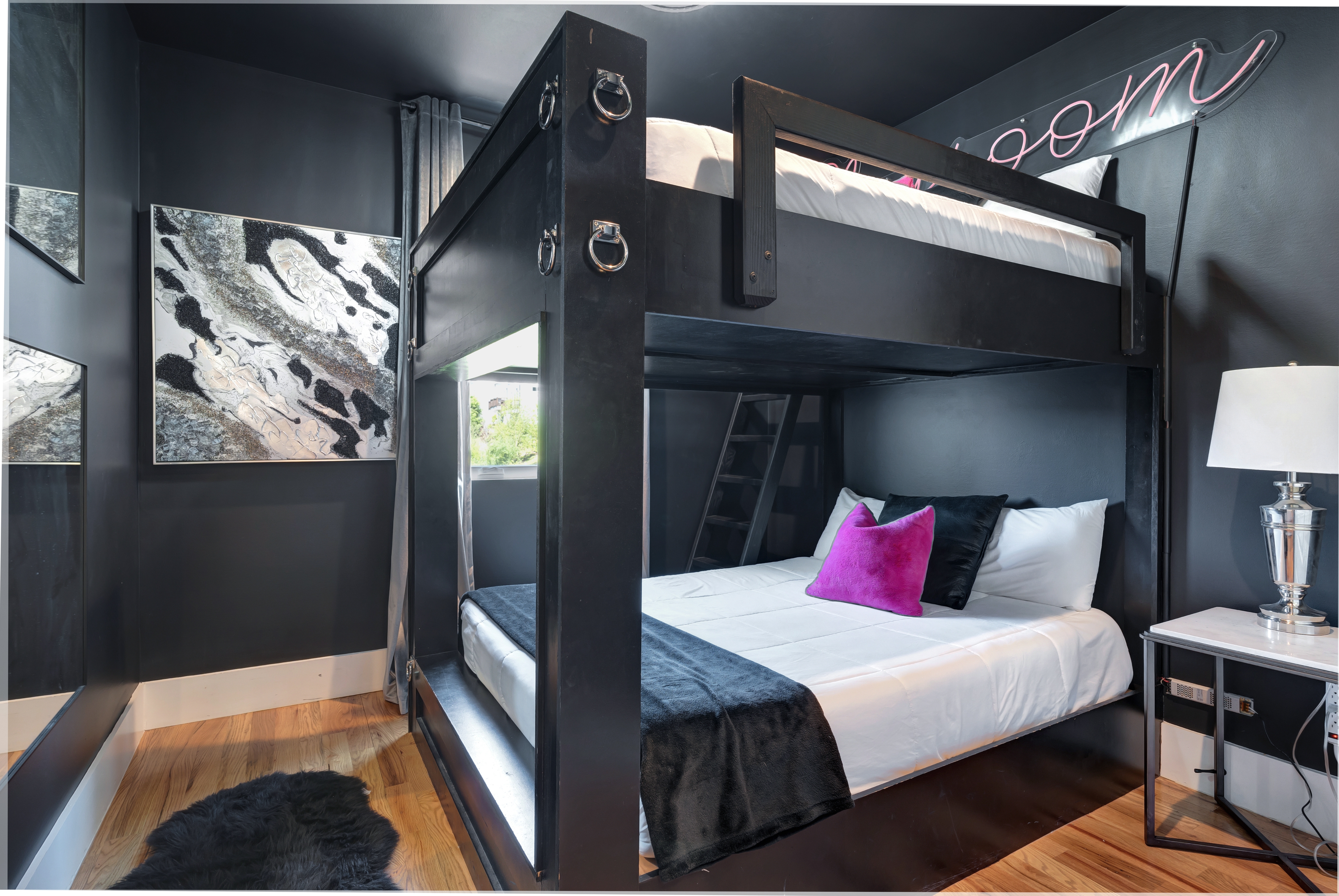 1203 Brick Church Pike Nashville, TN 37207 - Photo 27 of 44 a bedroom with a bed and a lamp