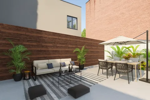 a outdoor living space with furniture