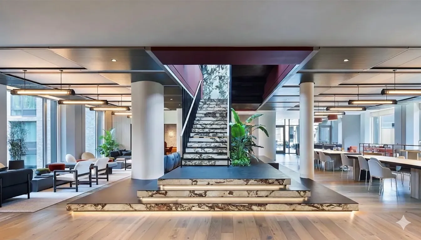 a view of a patio with table and chairs