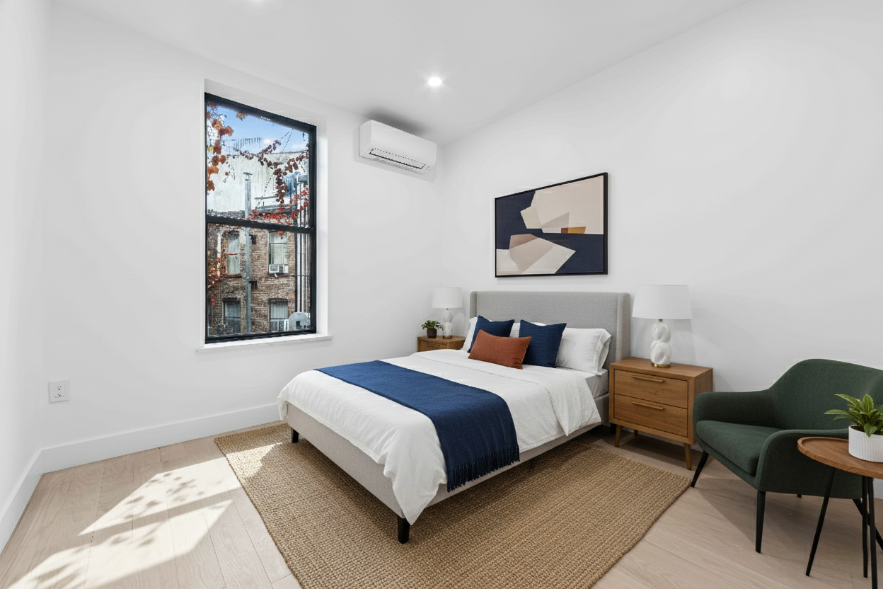 204 Flatbush Avenue, Unit 2L Brooklyn, NY 11217 - Photo 3 of 9 a bedroom with a bed and a painting on the wall