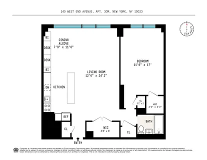 $950,000 | 140-142 West End Avenue, Unit 30M | Upper West Side
