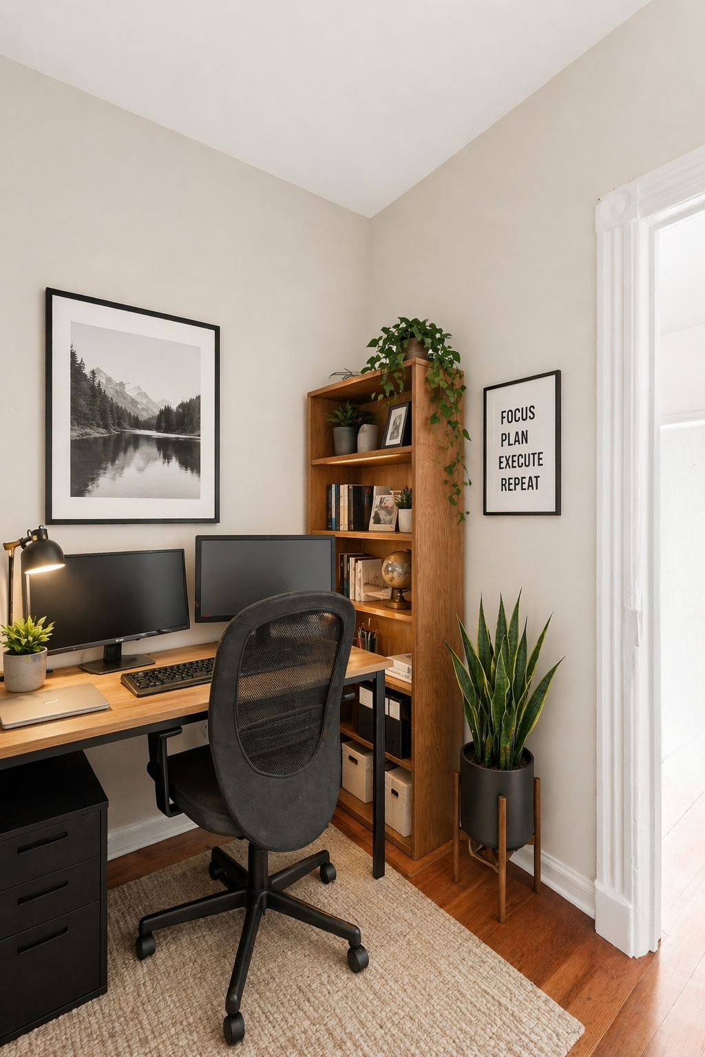 436 East 66th Street, Unit 4E Manhattan, NY 10065 - Photo 7 of 19 a view of a workspace with furniture and a potted plant