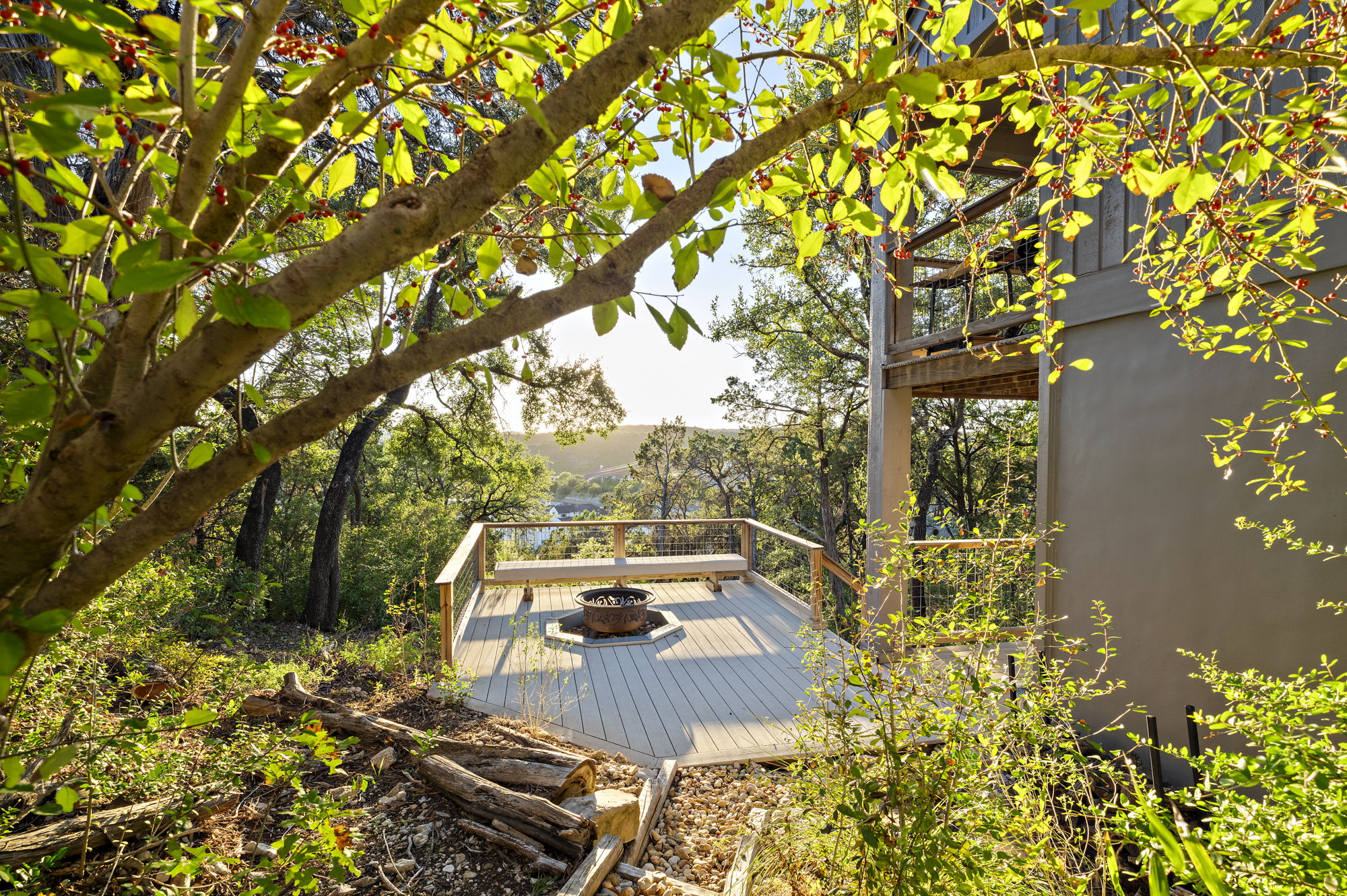 1605 The High Road Austin, TX 78746 - Photo 19 of 45 a view of a yard with plants and large trees