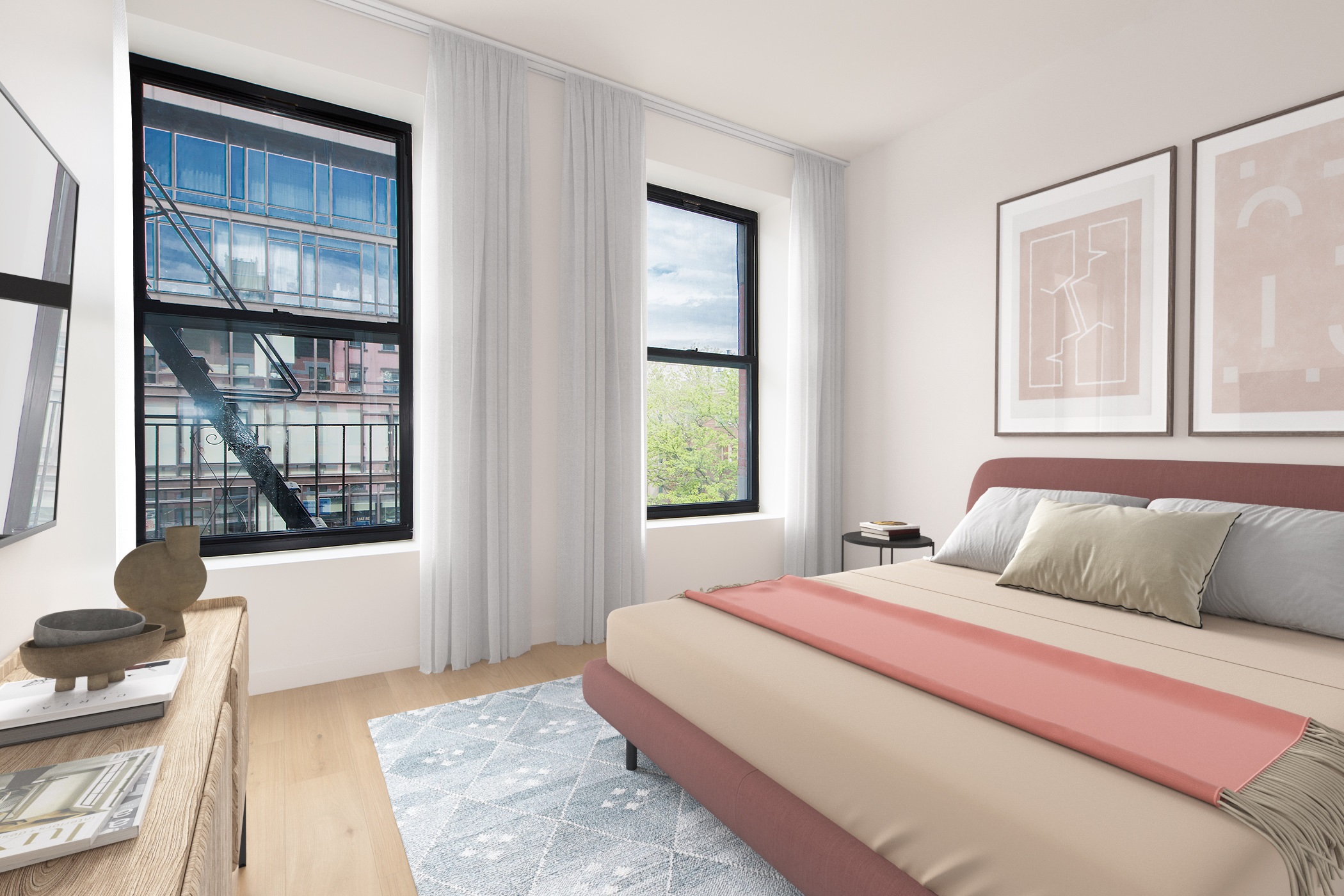 433 Wythe Avenue, Unit 4A Brooklyn, NY 11249 - Photo 4 of 5 a bedroom with a bed and a window