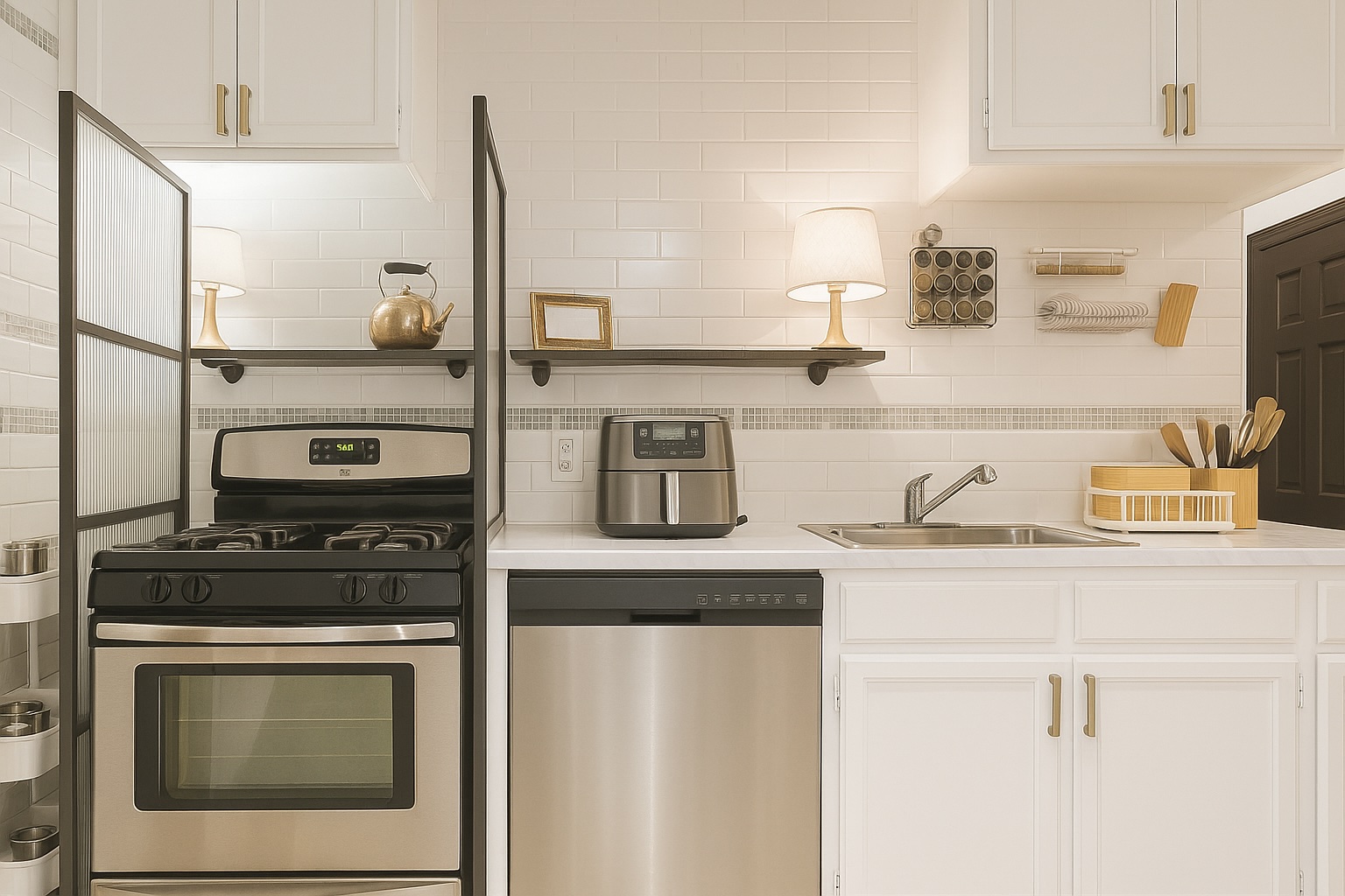 545 A Lafayette Avenue, Unit 2 Brooklyn, NY 11205 - Photo 3 of 7 a kitchen with stainless steel appliances granite countertop a stove and a sink