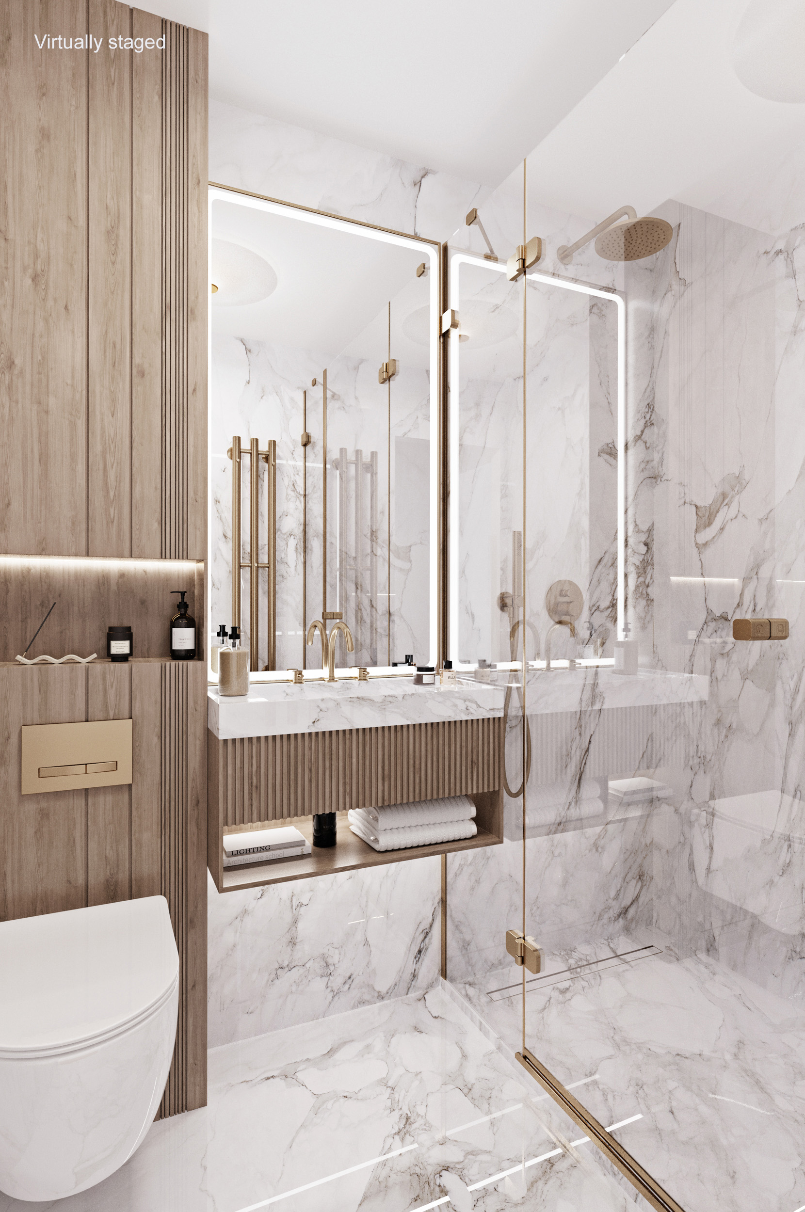 408 West 34th Street, Unit 1F Manhattan, NY 10001 - Photo 9 of 13 a bathroom with a tub toilet and shower