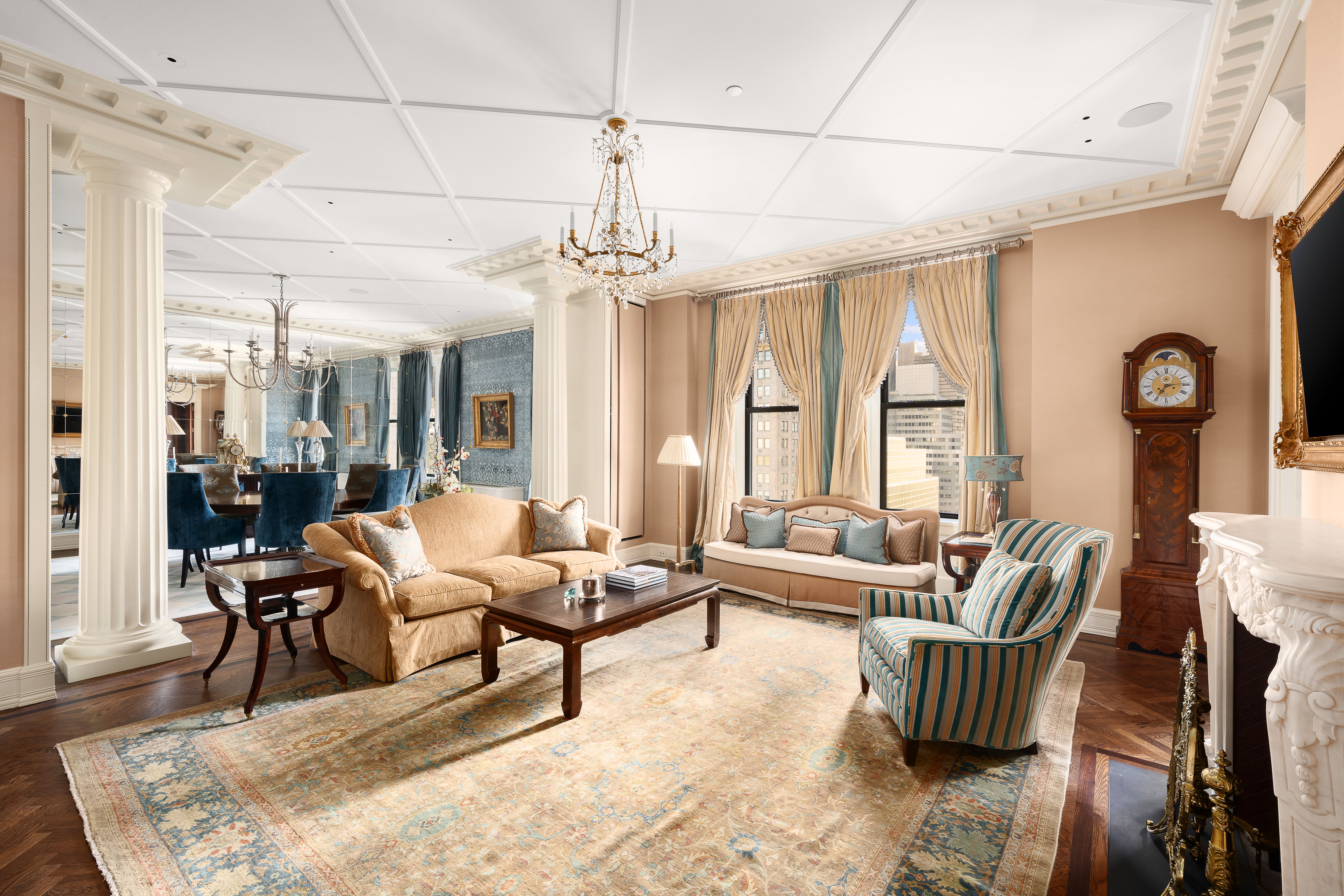 1 Central Park South, Unit 1013 Manhattan, NY 10019 - Photo 19 of 32 a living room with furniture