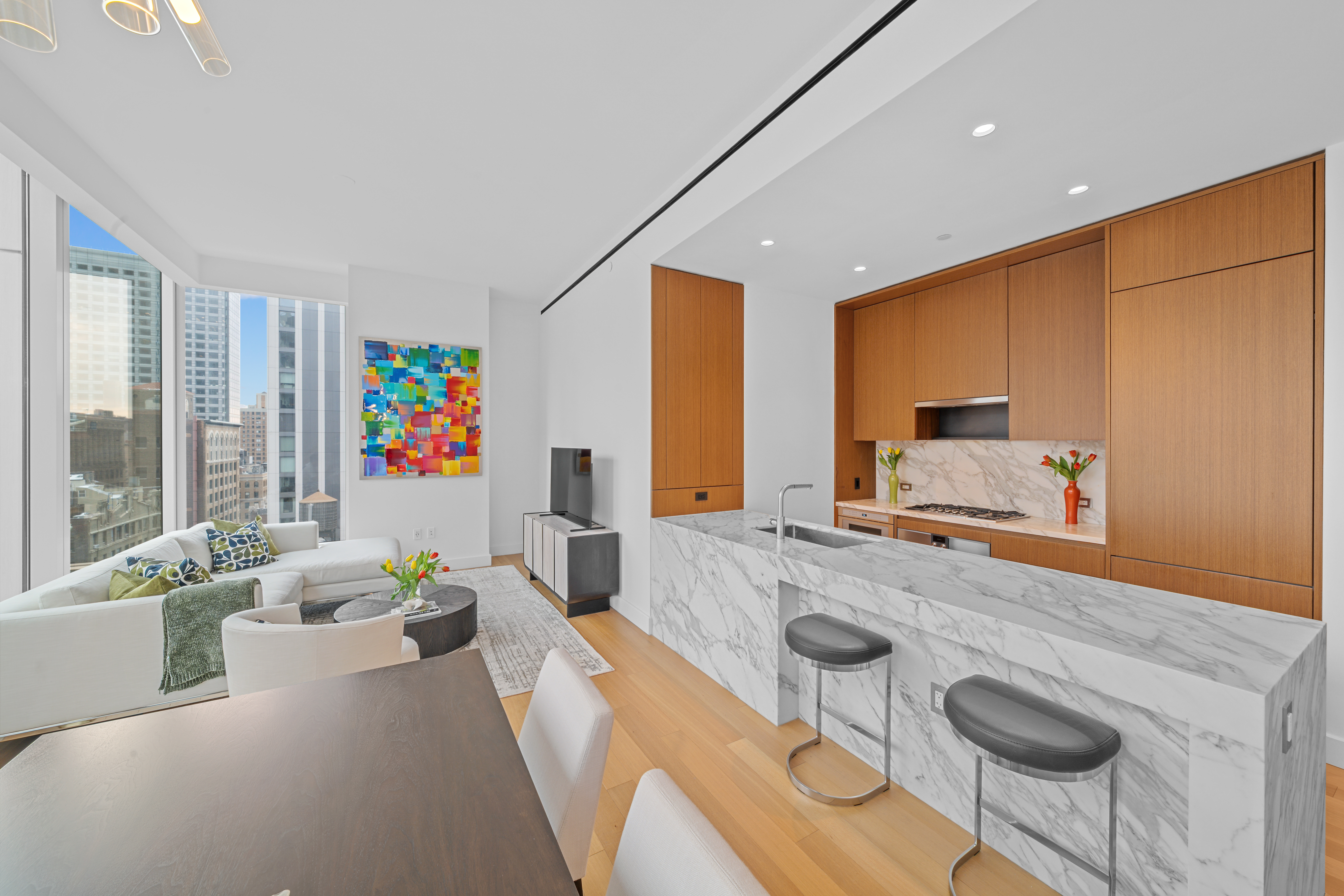 15 East 30th Street, Unit 19B Manhattan, NY 10016 - Photo 16 of 40 a living room with furniture and a window