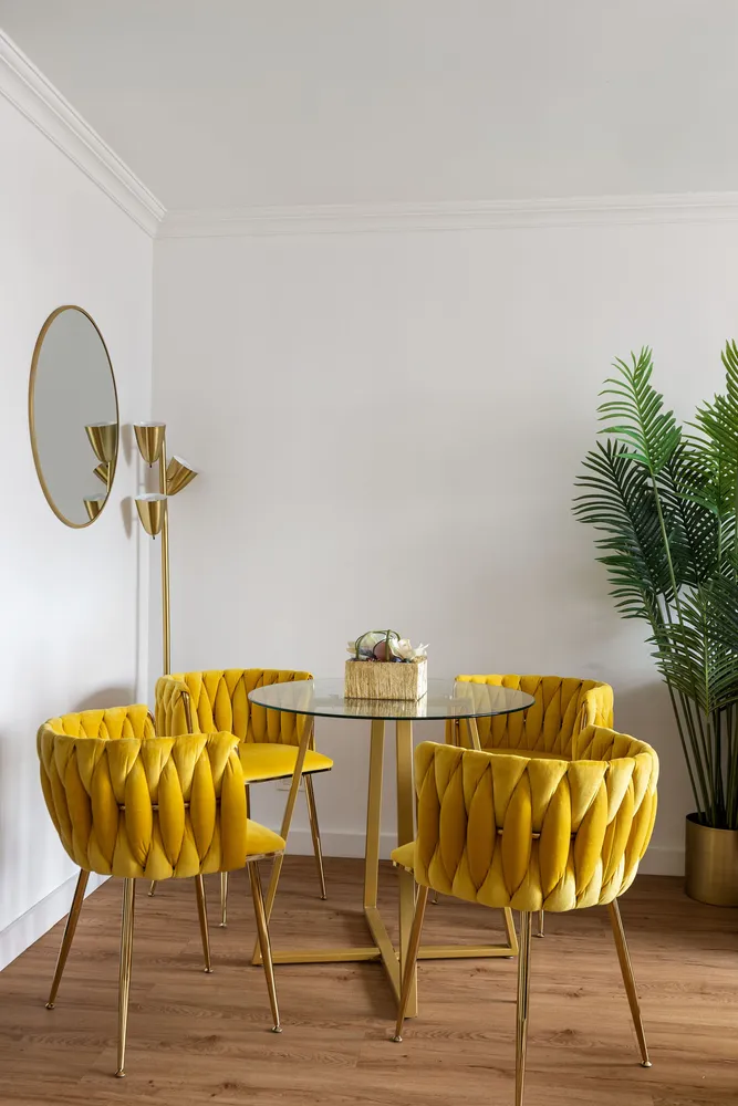 a view of furniture and wooden floor