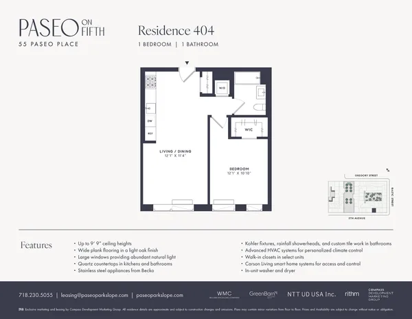 $5,325 | 55 Paseo Place, Unit 304 | Park Slope