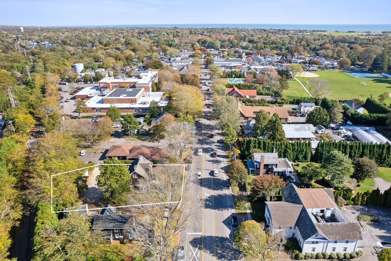 an aerial view of a city