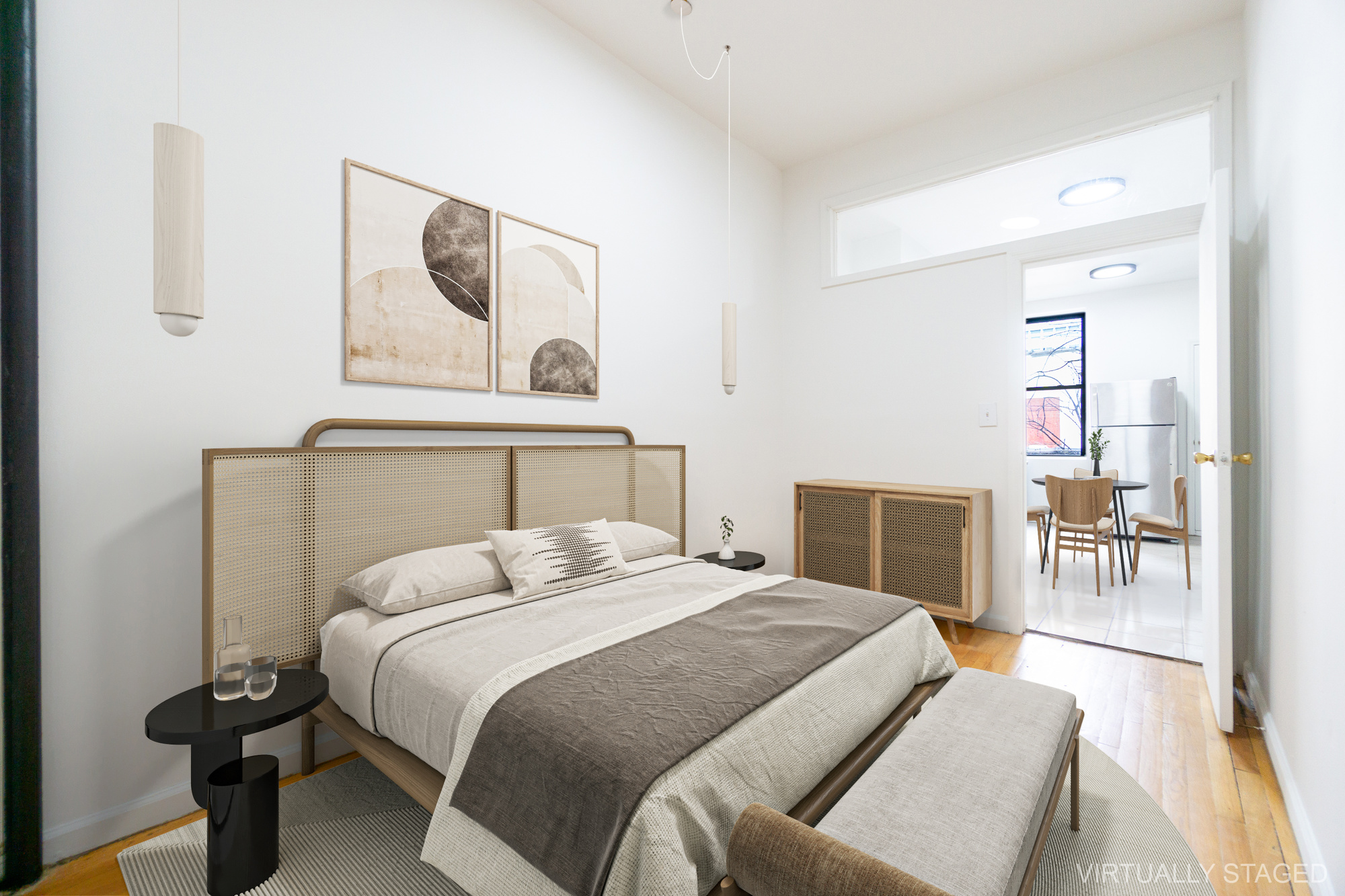 215 East 5th Street, Unit 3 Manhattan, NY 10003 - Photo 11 of 25 a bedroom with a bed and wooden floor