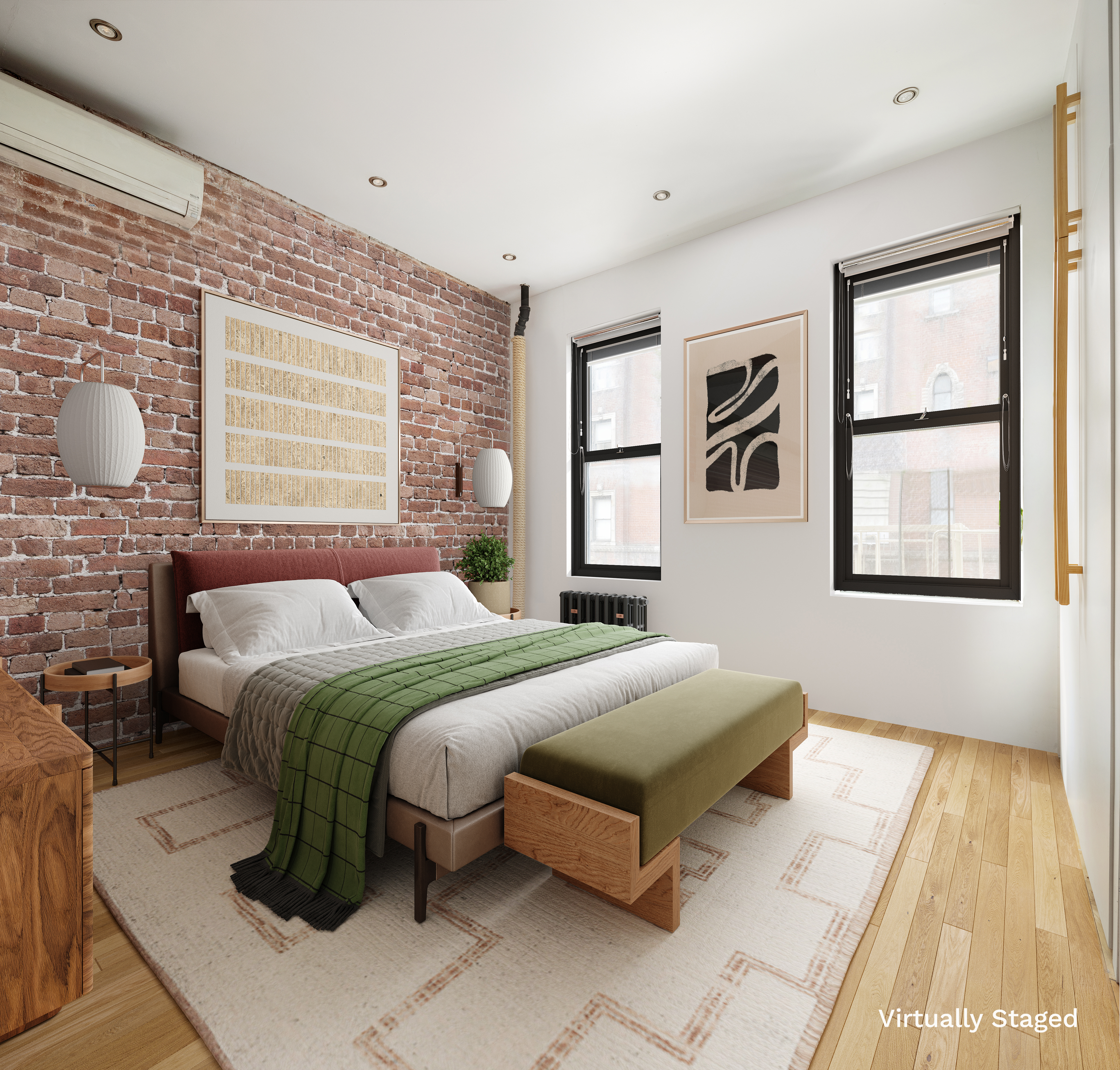 32 Jones Street, Unit 2A Manhattan, NY 10014 - Photo 3 of 7 a bedroom with double bed and a window